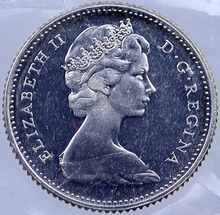 1966 CANADA Silver 10 Cents Canadian Coin under UK Queen ELIZABETH II i119047