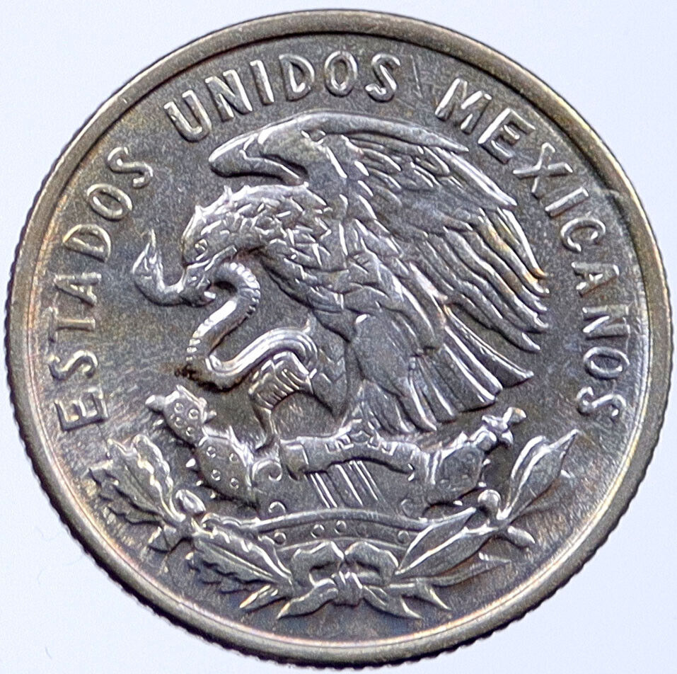 1964 MEXICO 25 Centavos PRESIDENT MADERO Eagle Vintage Mexican Coin i119185