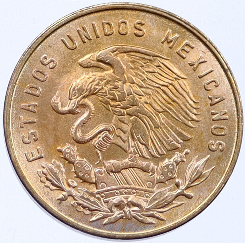 1964 MEXICO Independence Hero Josefa Dominguez Mexican 5 Centavos Coin i119186