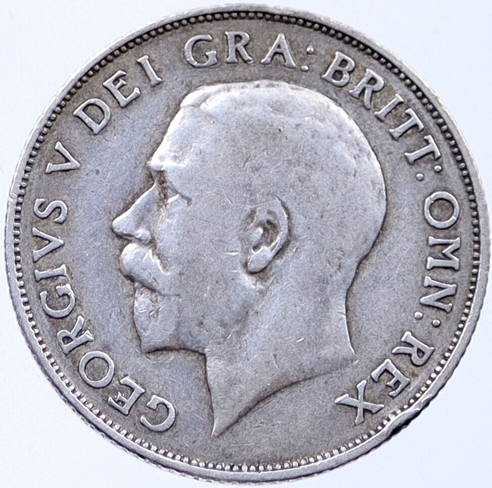 1911 Great Britain UK United Kingdom SILVER SHILLING Coin King George V i119191