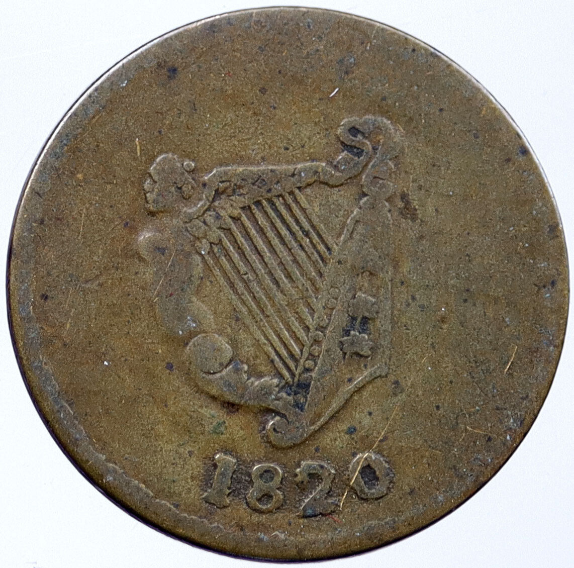 1820 Lower CANADA Rare Halfpenny Token Coin Antique Canadian Coin HARP i119204
