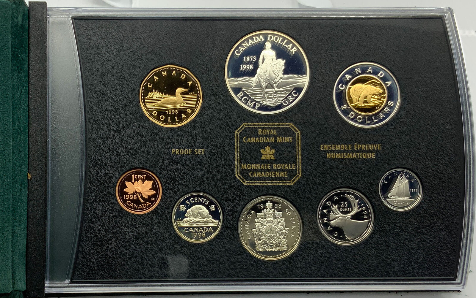 1998 CANADA Elizabeth II RCMP Mounties Proof 8 Coin Set, 6 are Silver i114842