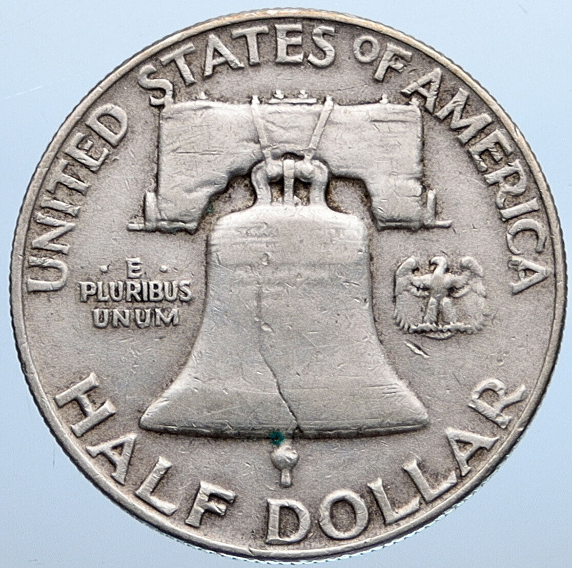 1959 P US Benjamin Franklin VINTAGE Silver Half Dollar Coin LIBERTY BELL i115197