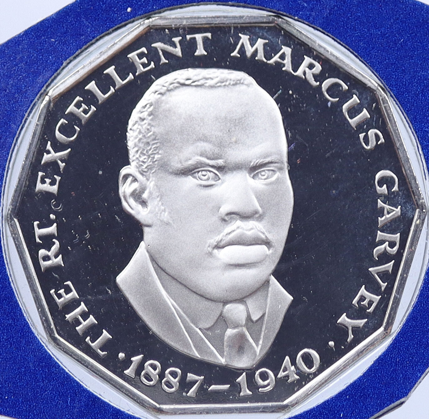 1978 JAMAICA Excellent Marcus Garvey OLD VINTAGE Proof 50 Cents Coin i119313