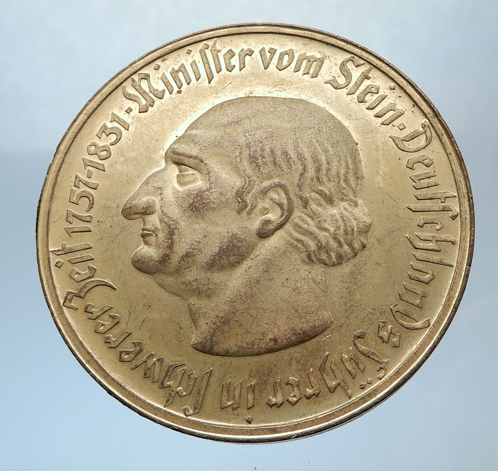 1923 GERMANY Weimar WESTPHALIA 10000 Mark NOTGELD Coin Freiherr vom Stein i72493