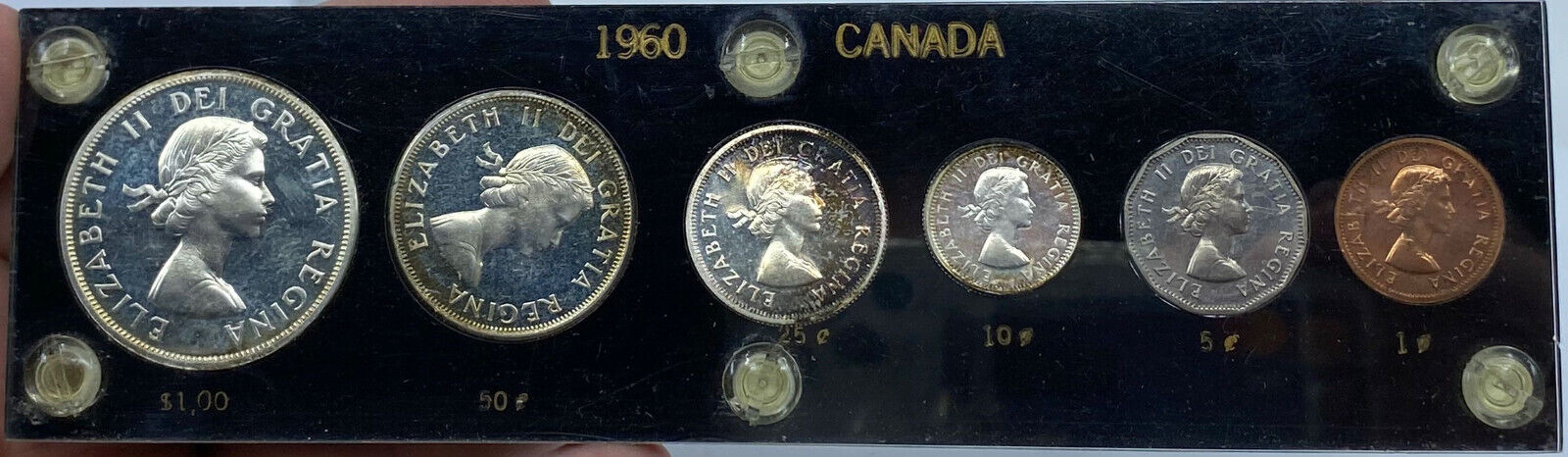 1960 CANADA - 4 Silver - 6 COINS Total Canadian Mint UNCIRCULATED SET i119427