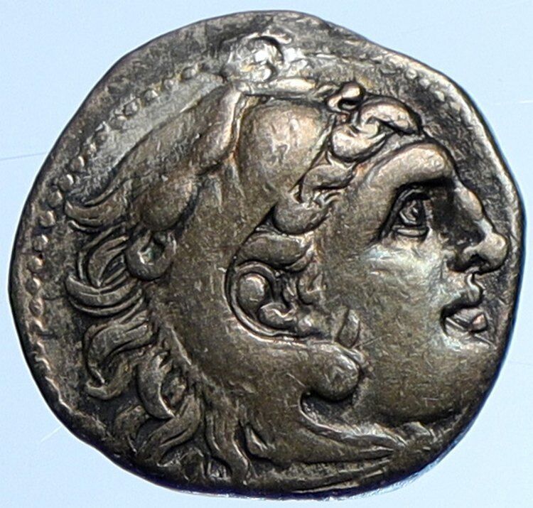 ALEXANDER III the GREAT 295BC Hercules Zeus Ancient Silver Greek Coin i110084