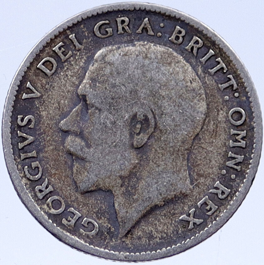 1921 GREAT BRITAIN SILVER Sixpence UK United Kingdom King George V Coin i119360