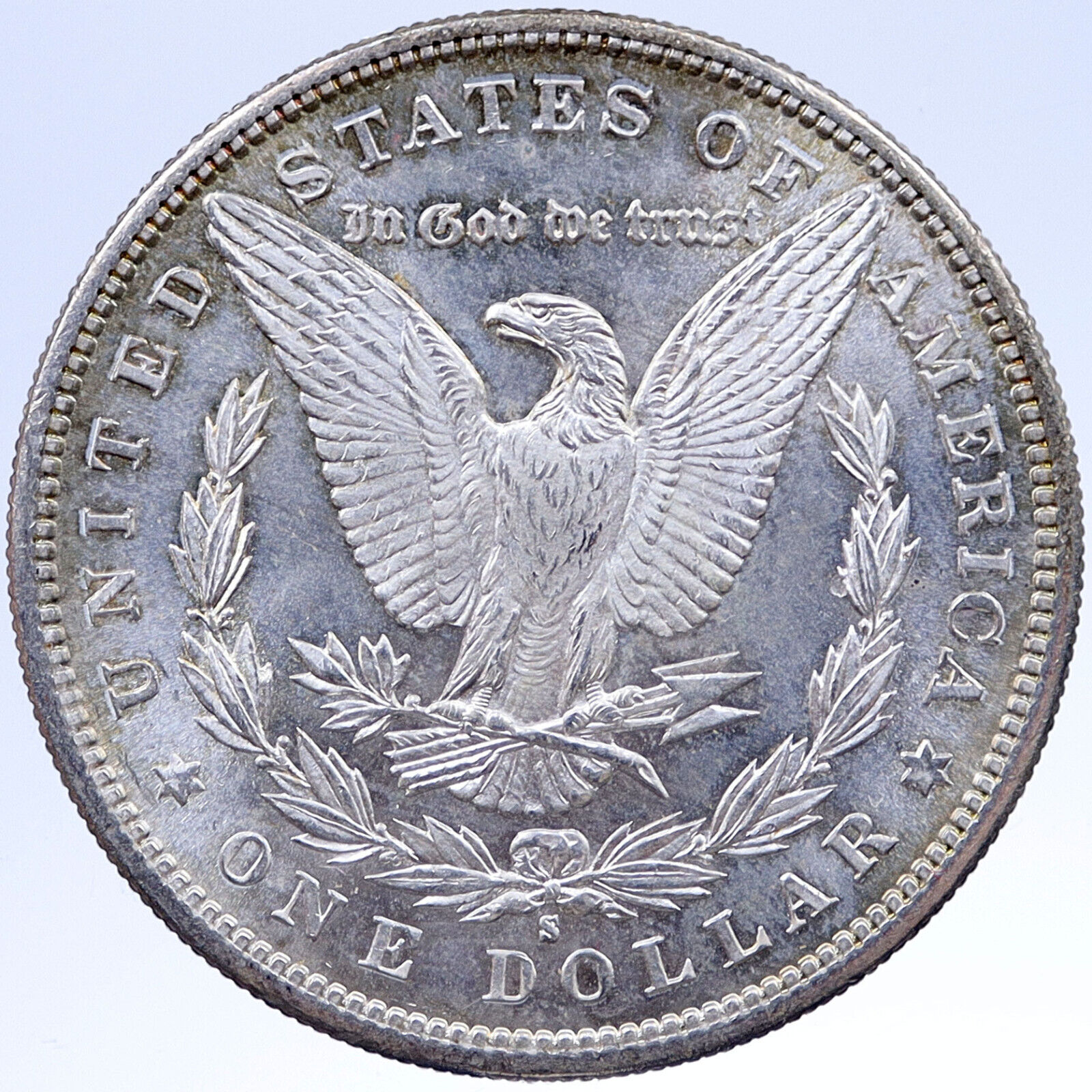 1881 S UNITED STATES of America EAGLE Old SILVER Morgan US Dollar Coin i119351
