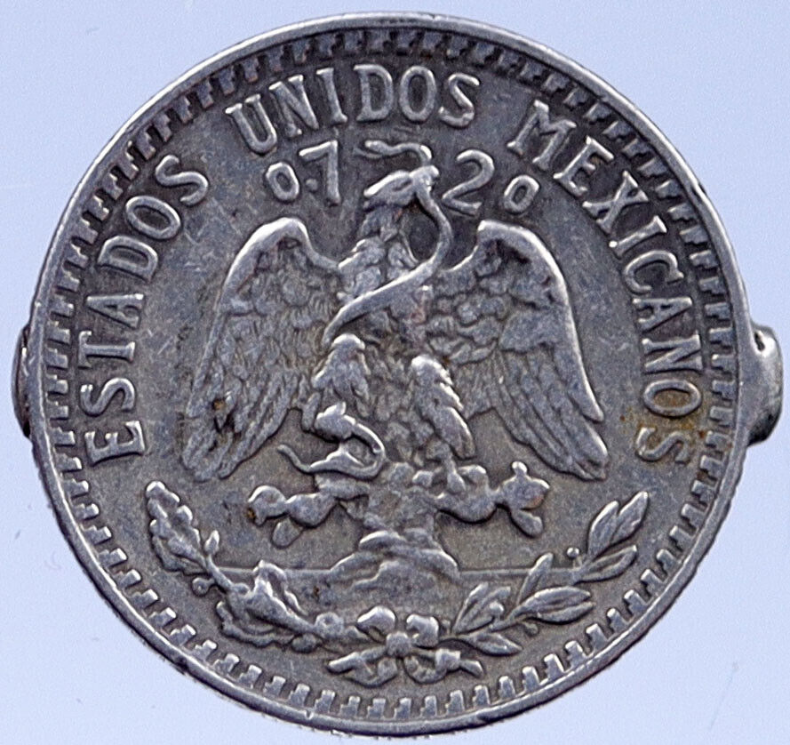 1941 MEXICO Silver 20 Centavos Pythagorian Cap of LIBERTY Antique Coin i119362