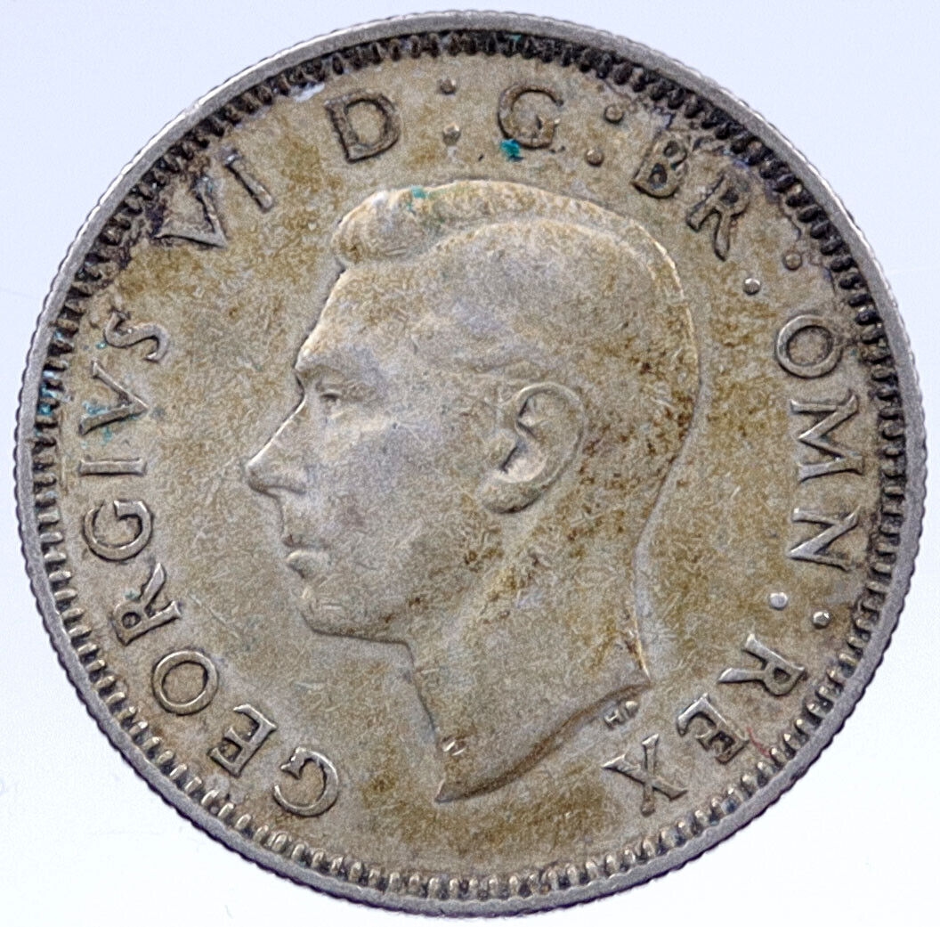 1939 Great Britain SILVER SHILLING UK United Kingdom George VI Coin i119388