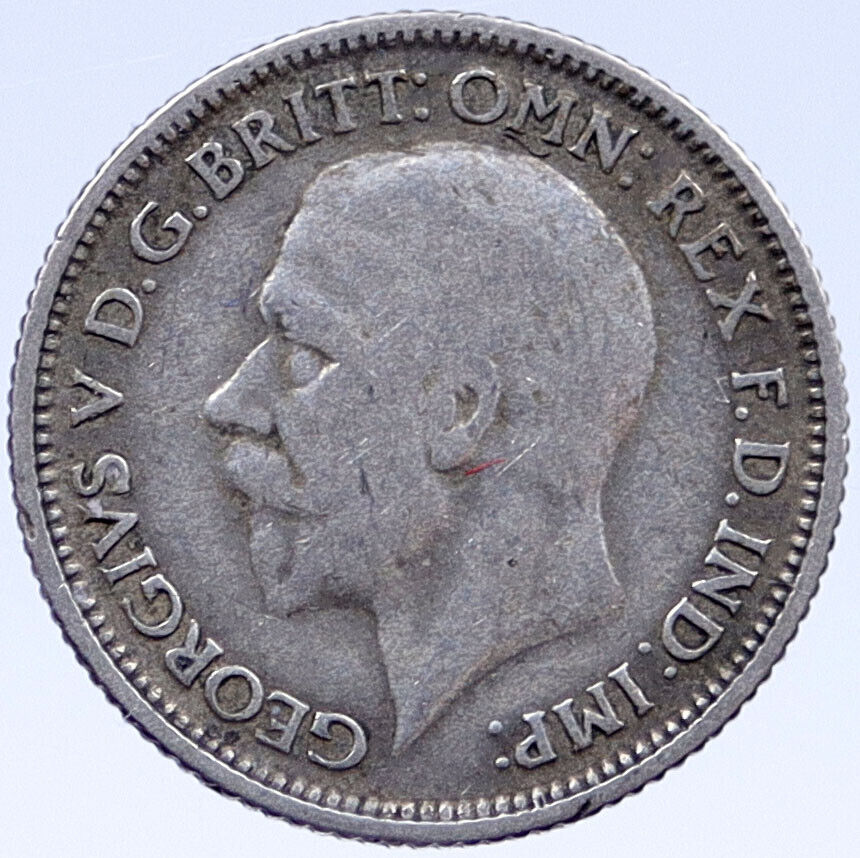 1928 GREAT BRITAIN UK SILVER Sixpence United Kingdom King George V Coin i119389