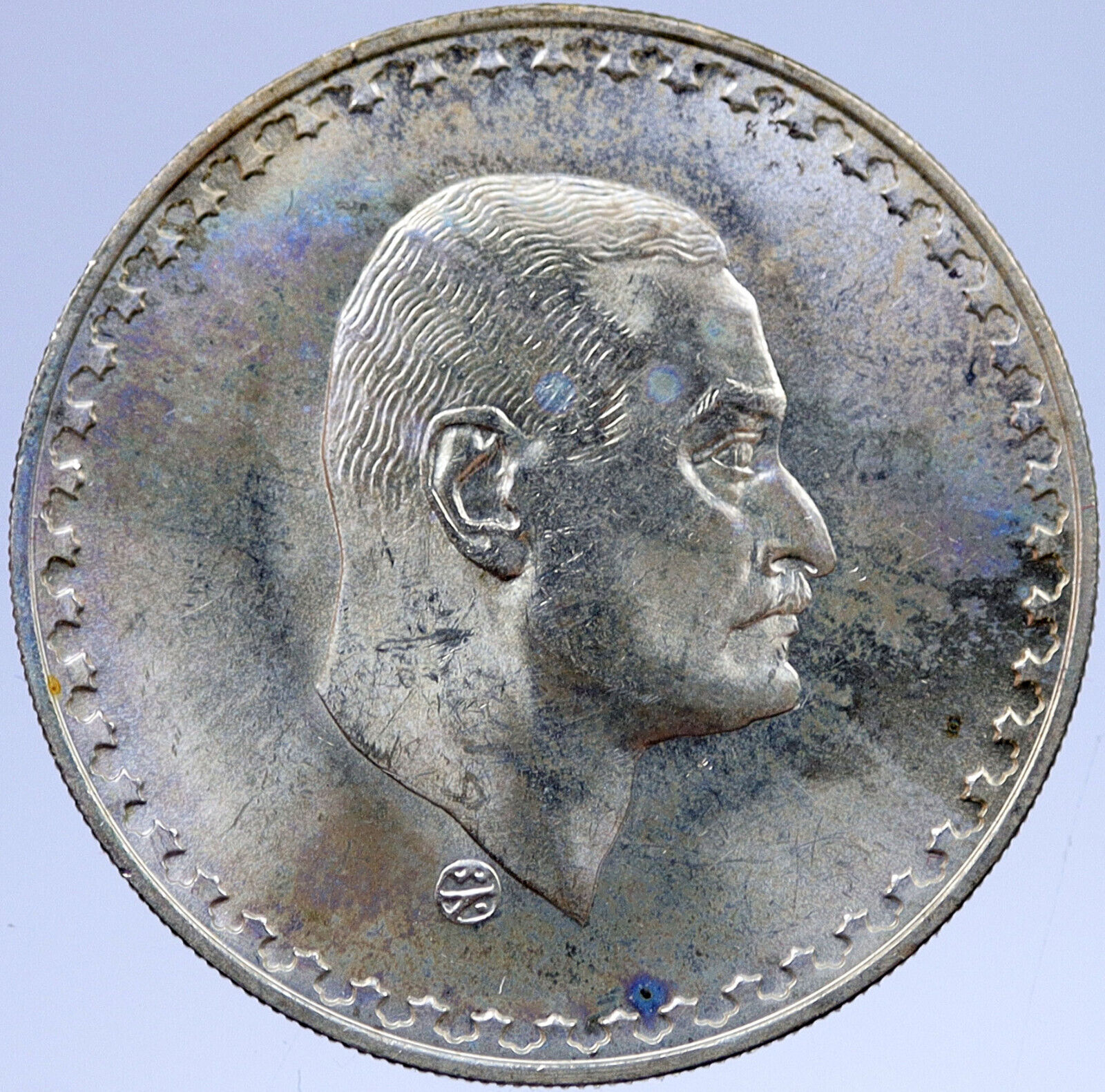 1970 EGYPT LARGE Silver 1 Pound President Nasser Hussein Genuine Coin i119417