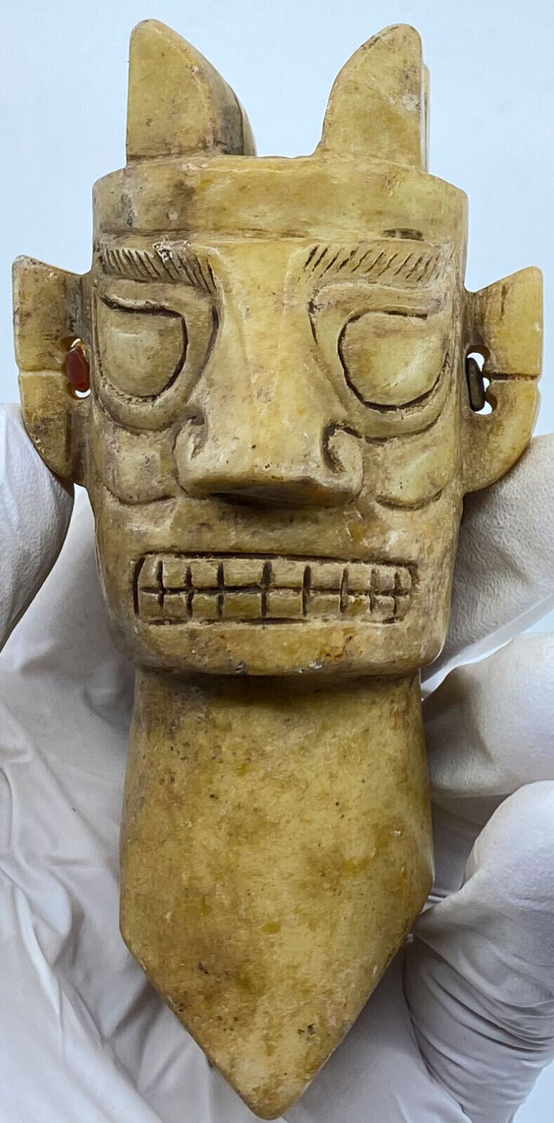 Ancient China Chinese HONGSHAN Sanxingdui JADE Head Figurine 3500-1150BC i119688