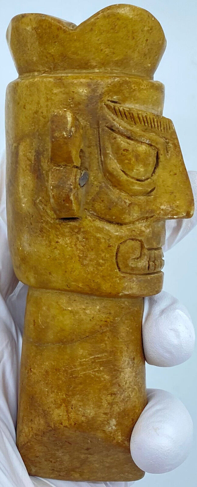 Ancient China Chinese HONGSHAN Sanxingdui JADE Head Figurine 3500-1150BC i119588