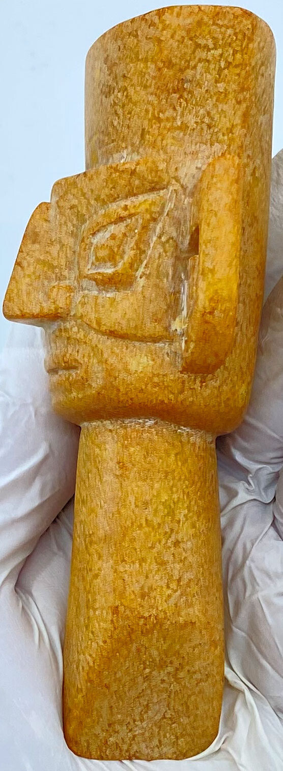 Ancient China Chinese HONGSHAN Sanxingdui JADE Head Figurine 3500-1150BC i119581