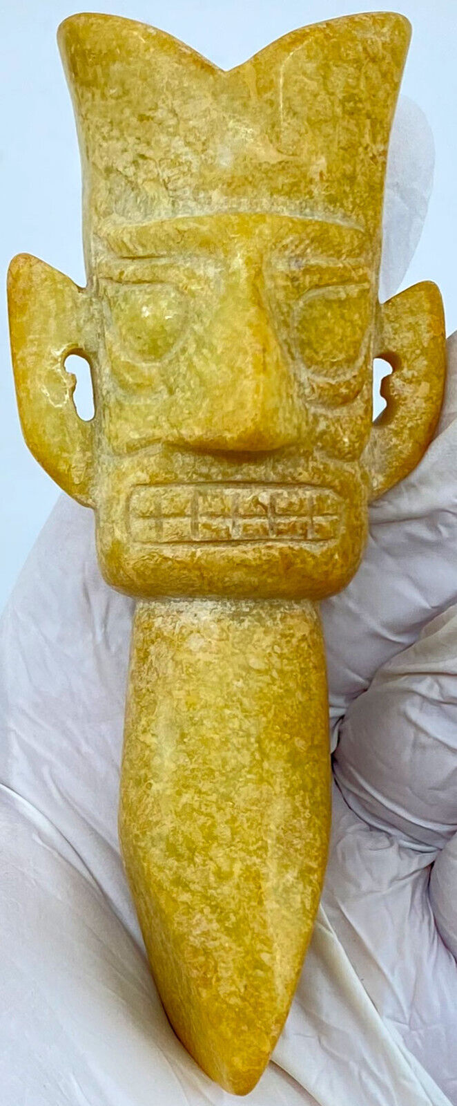 Ancient China Chinese HONGSHAN Sanxingdui JADE Head Figurine 3500-1150BC i119566