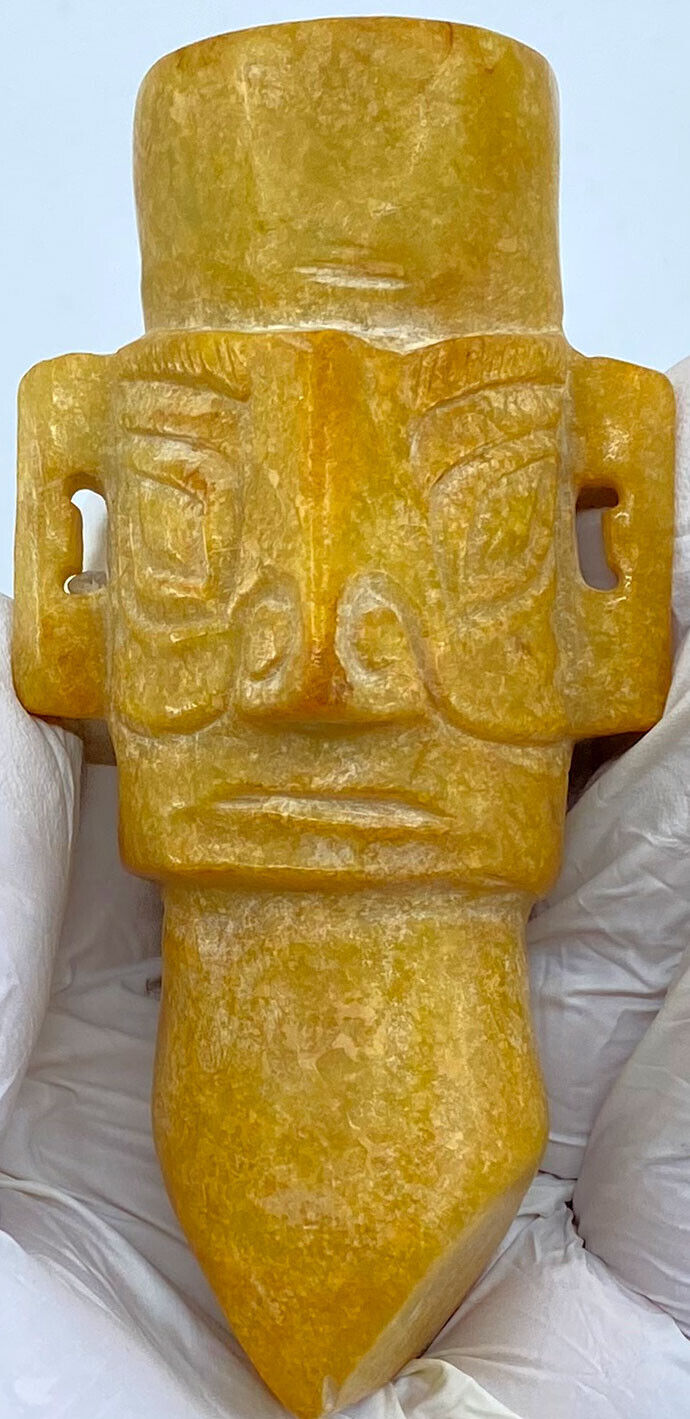 Ancient China Chinese HONGSHAN Sanxingdui JADE Head Figurine 3500-1150BC i119574