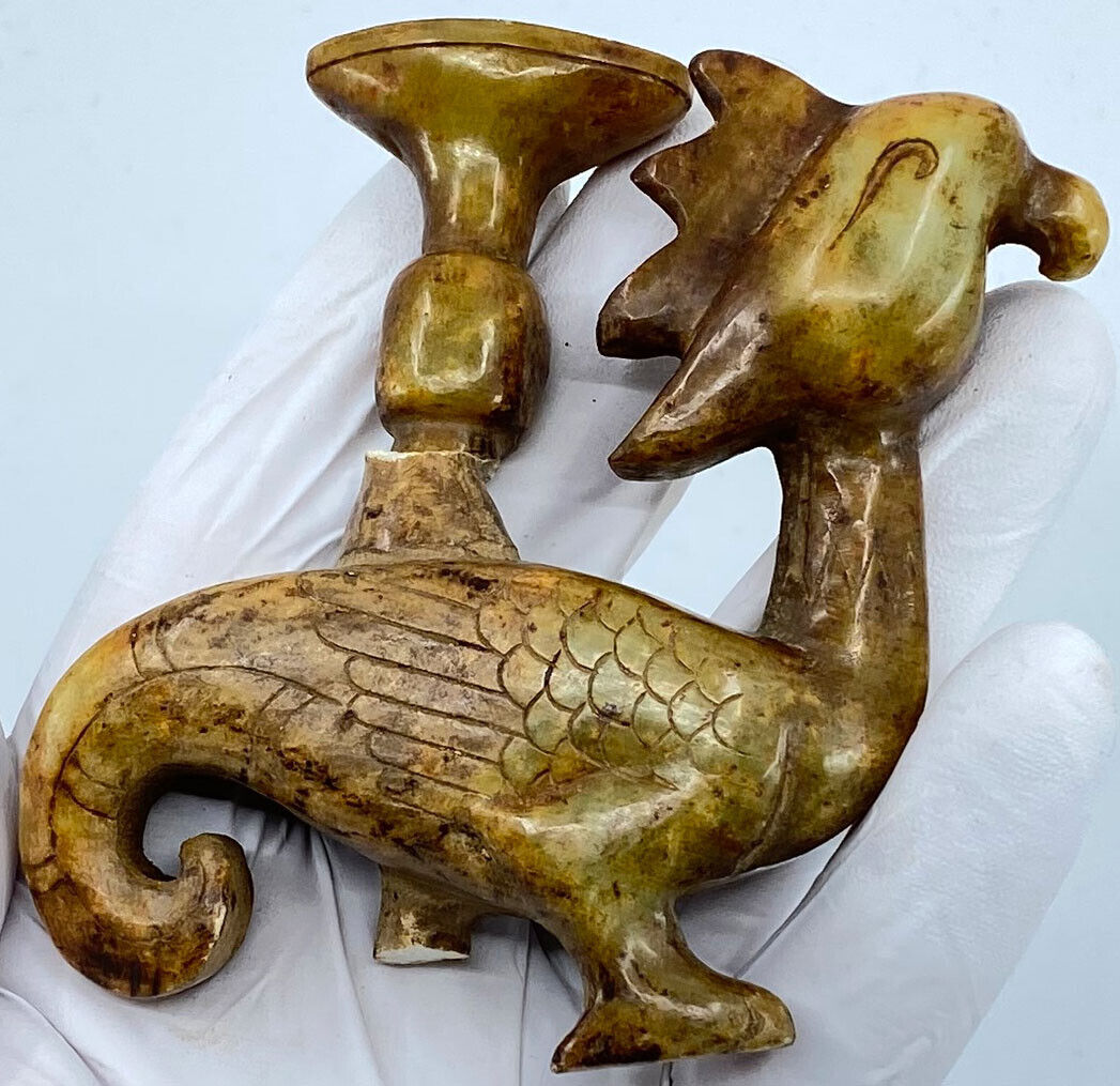 Ancient China Chinese JADE Animal Figurine Han Artifact 206BC-220AD i119701