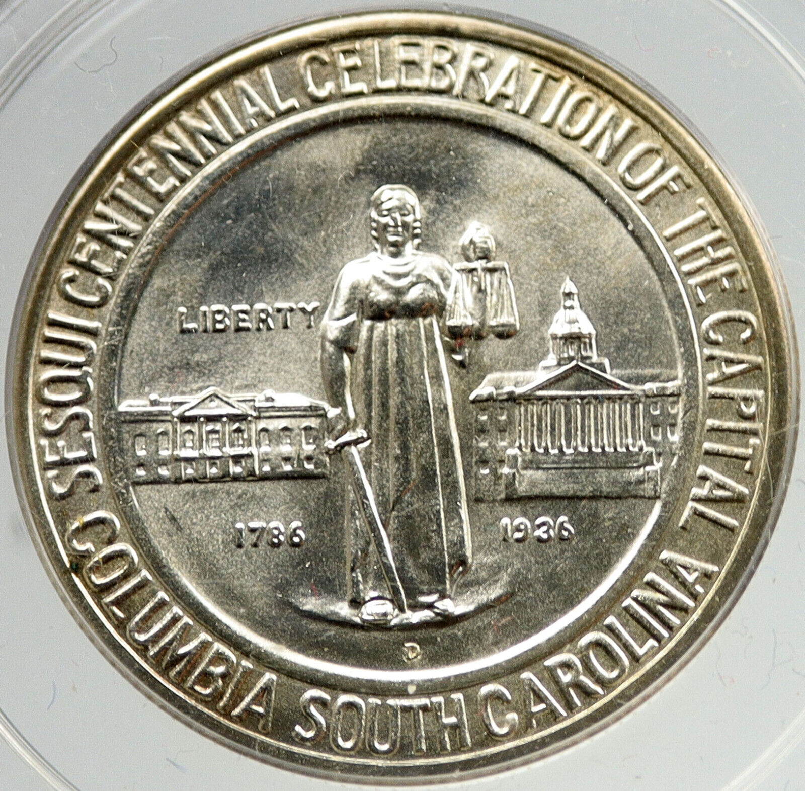 1936D US COLUMBIA Commemorative Carolina Half Dollar Silver Coin NGC i119716