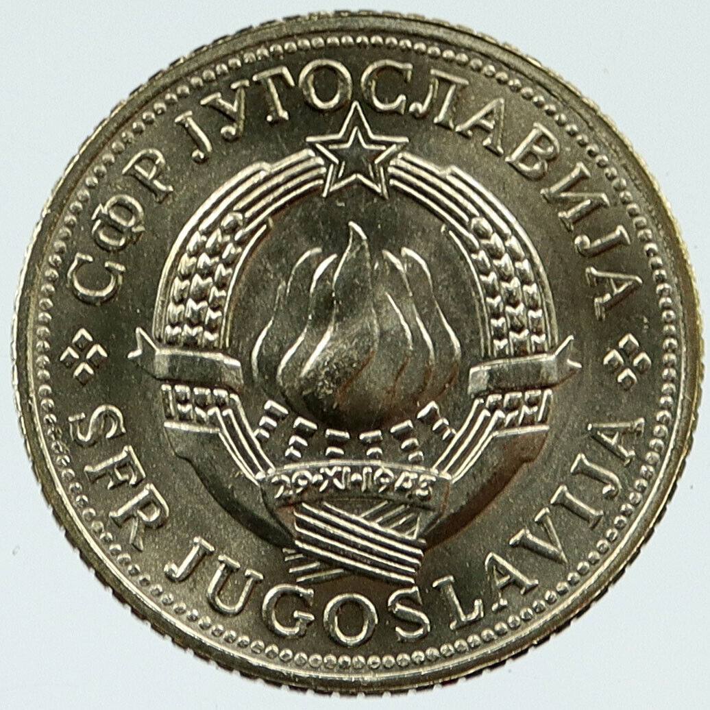 1970 YUGOSLAVIA UN FAO Wheat Stalks 5 Dinars Antique Yugoslavian Coin i117320