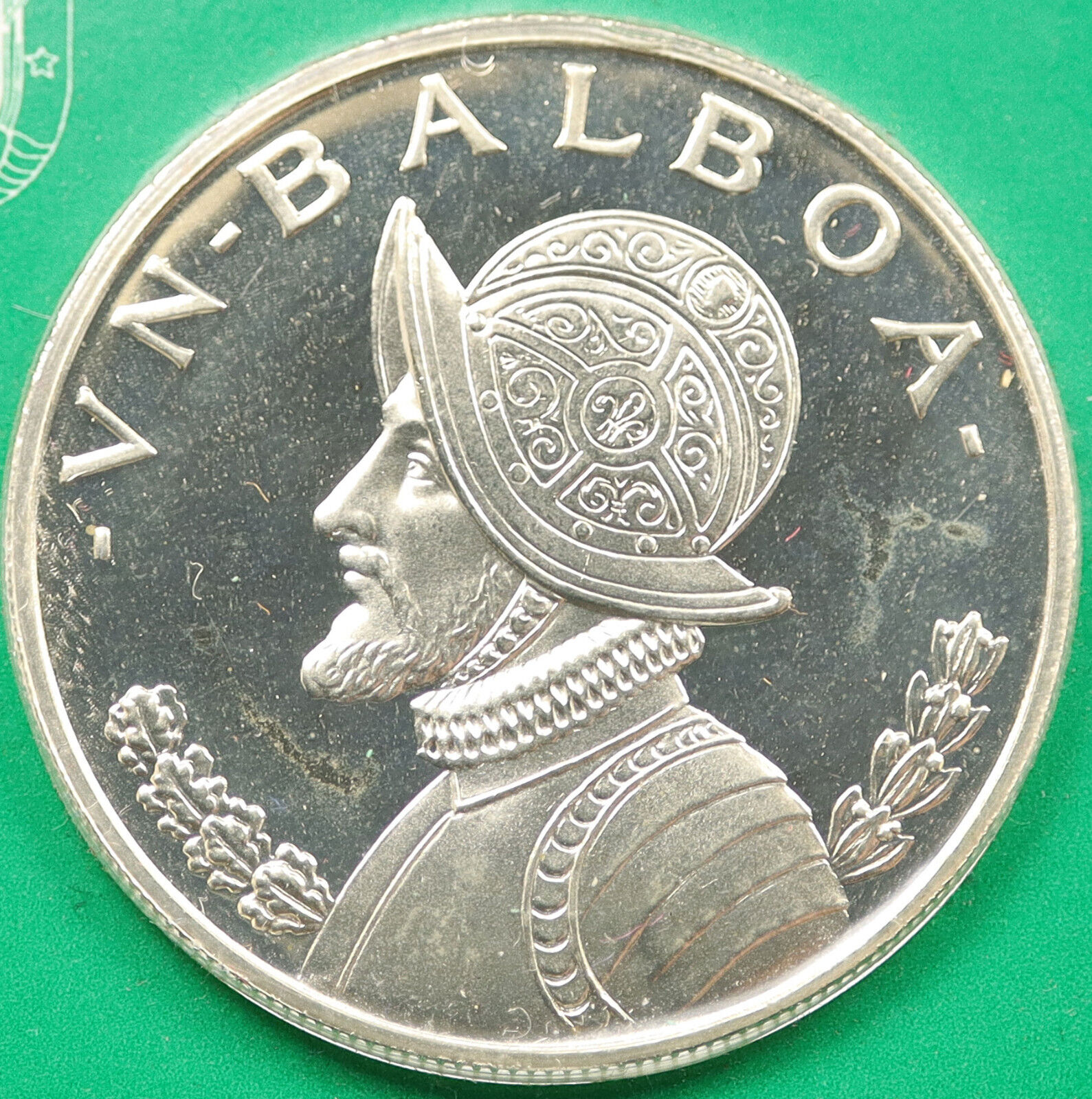 1974 PANAMA Proof 0.77oz Silver BALBOA CONQUISTADOR PANAMIAN UNC Coin i119724