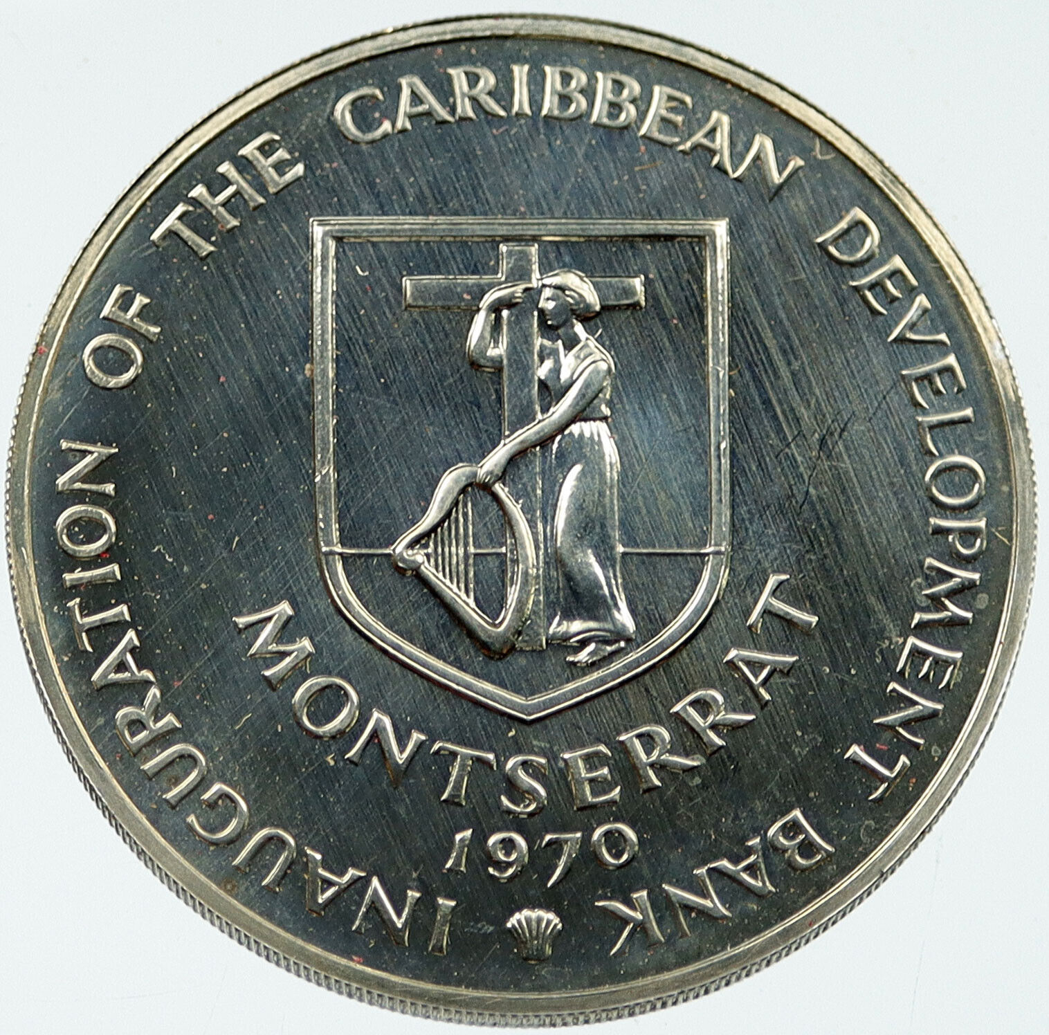 1970 MONTSERRAT Proof 4 DOLLARS RARE 1/2000 Minted FAO Bank Antique Coin i117325