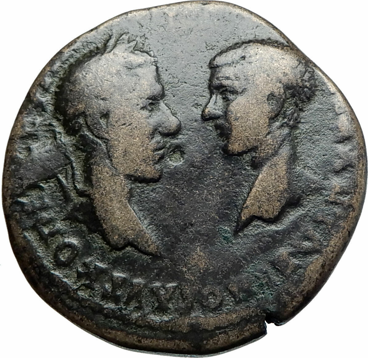 MACRINUS & SON DIADUMENIAN Ancient 217AD Marcianopolis Roman Coin w ARES i79963