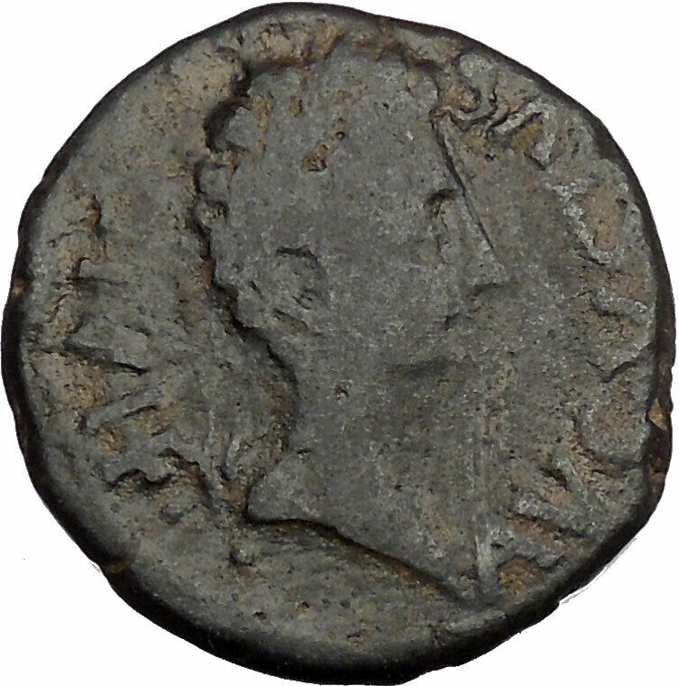 AUGUSTUS Carthago Nova Spain Sacrificial Implements Ancient Roman Coin i52670