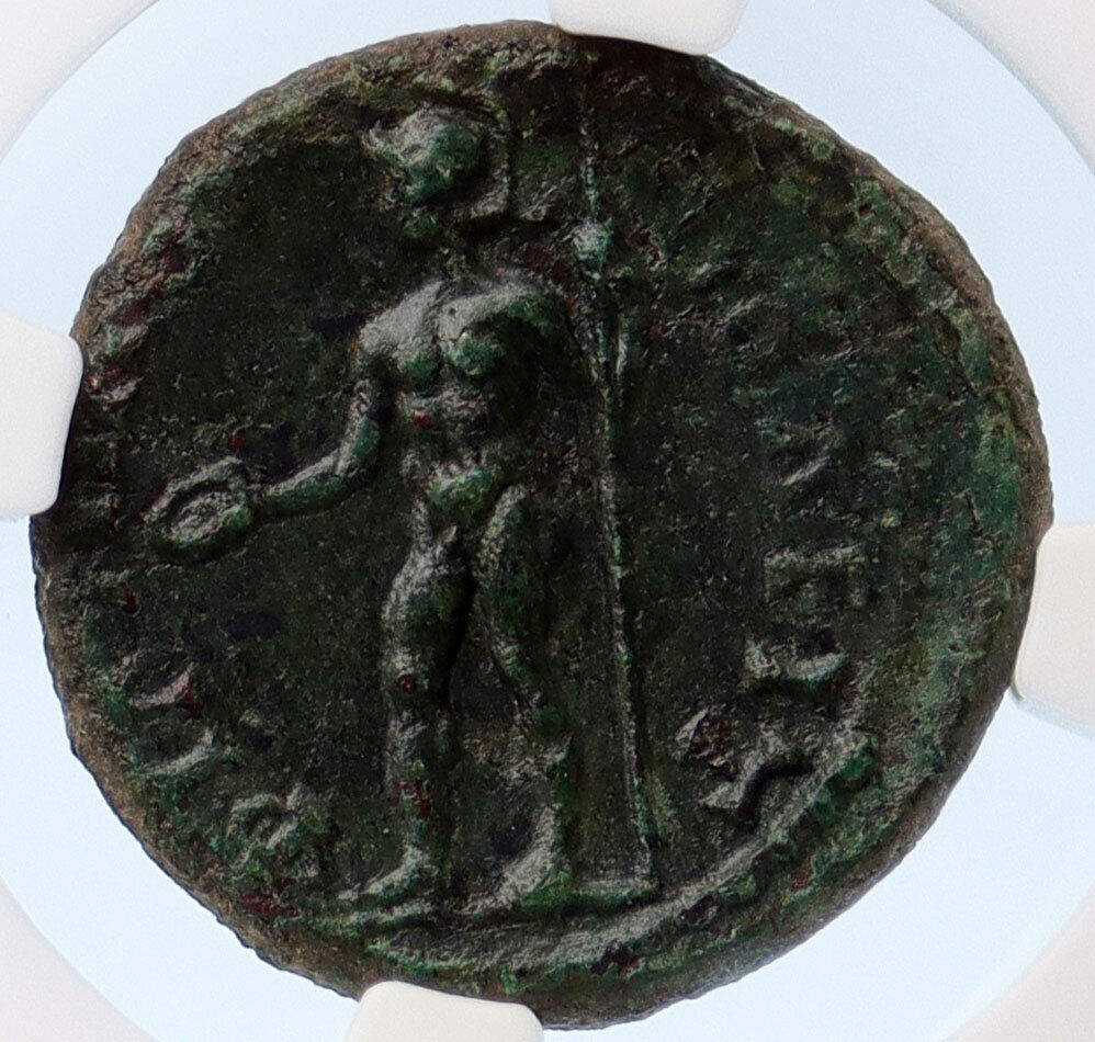 Antoninus Pius - Philippopolis Thrace ARES MARS Ancient Roman Coin NGC i60266