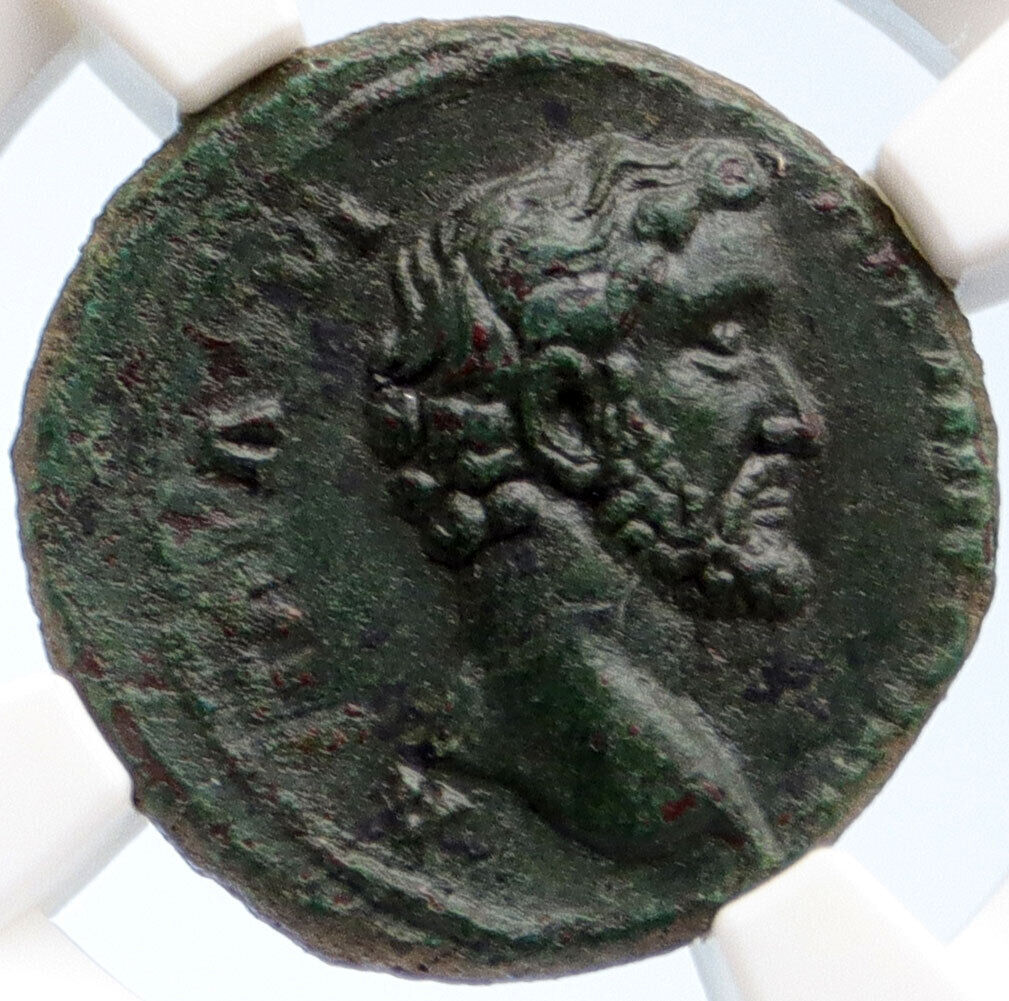 Antoninus Pius - Philippopolis Thrace ARES MARS Ancient Roman Coin NGC i60266