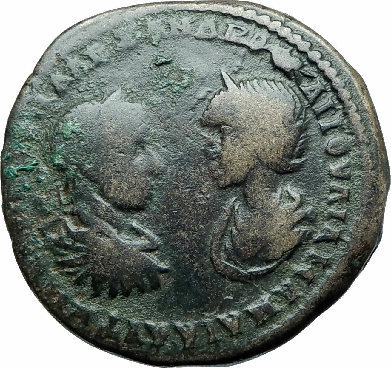 SEVERUS ALEXANDER JULIA MAMAEA Ancient Marcianopolis Roman Coin w ZEUS i78984