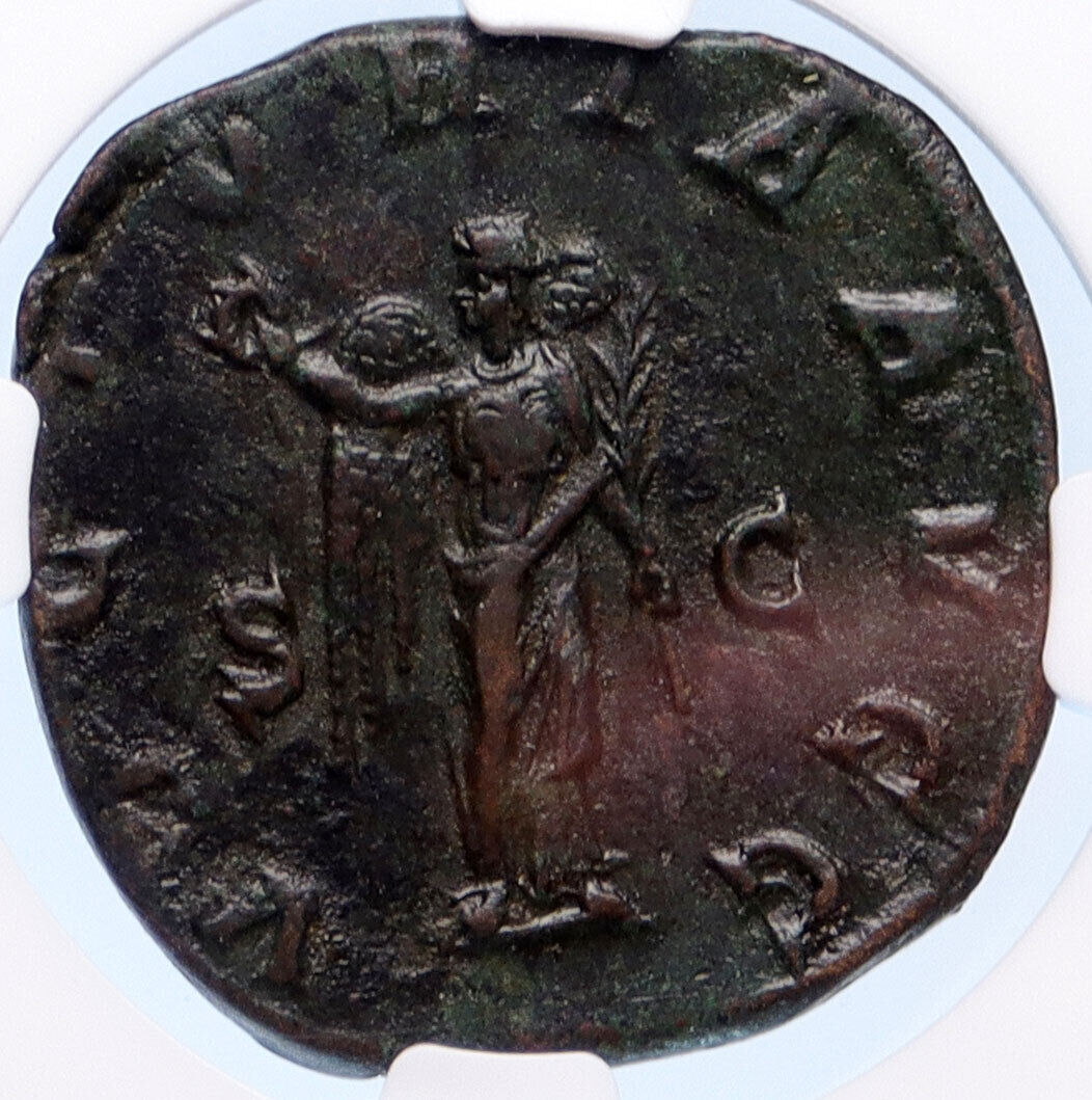 PUPIENUS Ancient 238AD Rome Sestertius Rare Roman Coin VICTORY NGC XF i66905