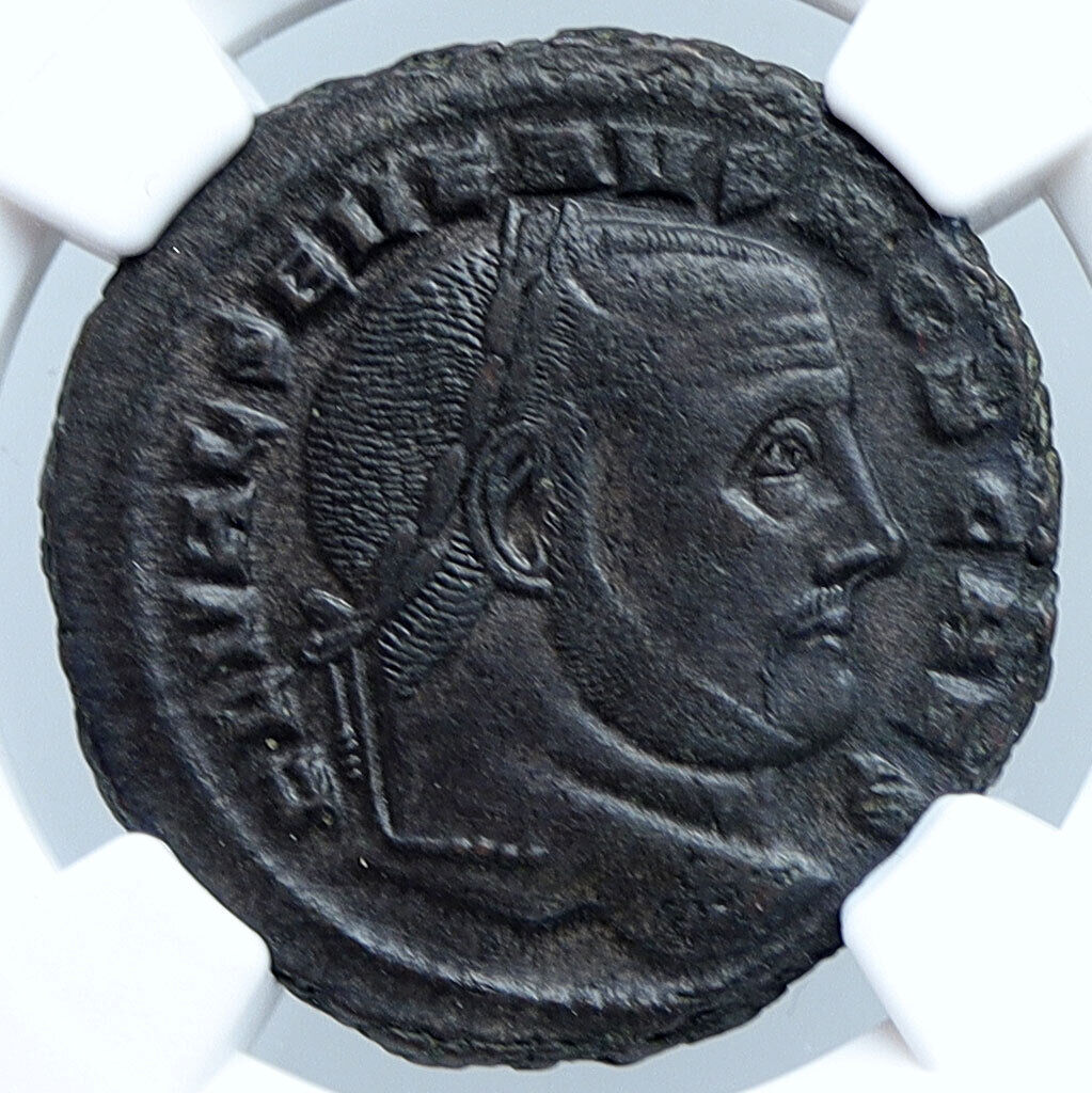 SEVERUS II 306AD Authentic Ancient Roman Coin CARTHAGE NGC Certified XF i59848