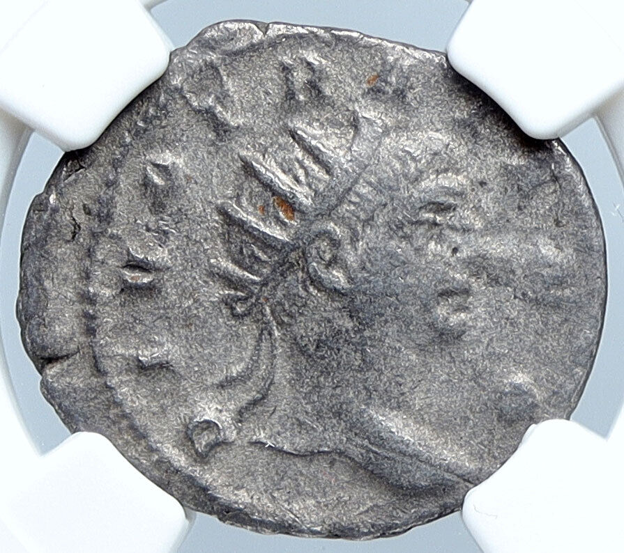 Divus TRAJAN 249AD CONSECRATIO Altar Trajan Decius Silver Roman Coin NGC i59824