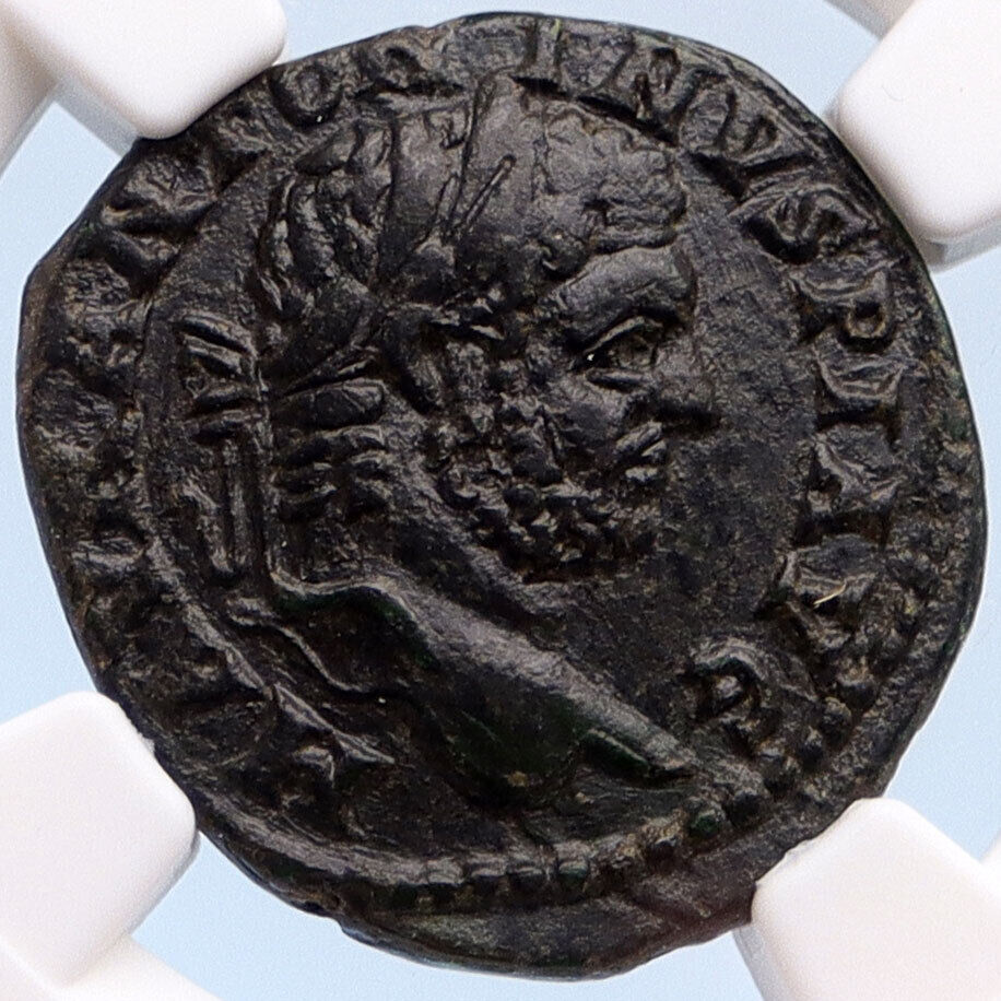 CARACALLA 198AD Stobi Macedonia Victory Authentic Ancient Roman Coin NGC i60216