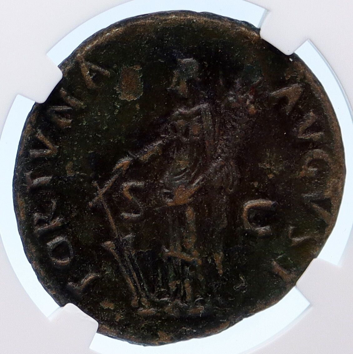 NERVA 97AD Rome Authentic Ancient NGC Certified Ch VF Roman Coin FORTUNA i60234