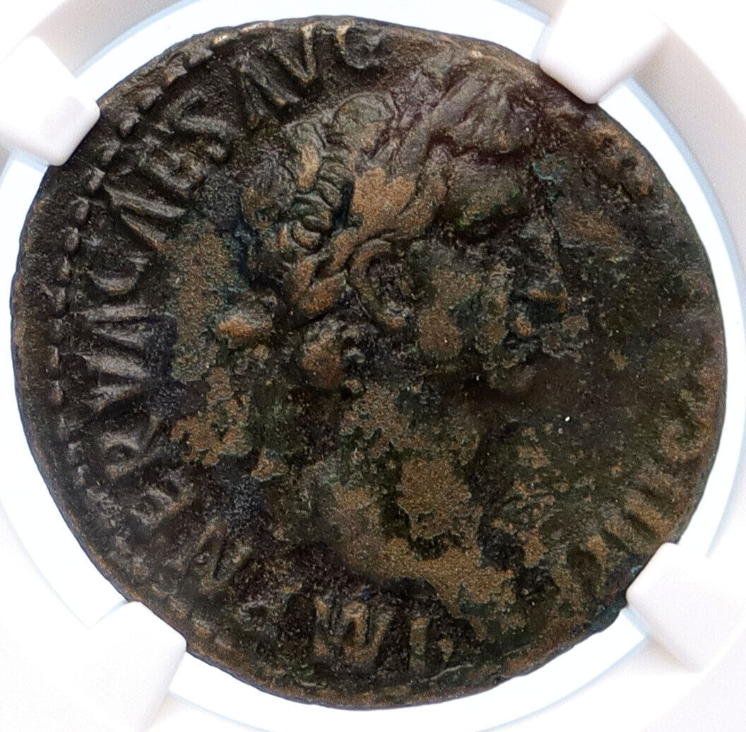 NERVA 97AD Rome Authentic Ancient NGC Certified Ch VF Roman Coin FORTUNA i60234