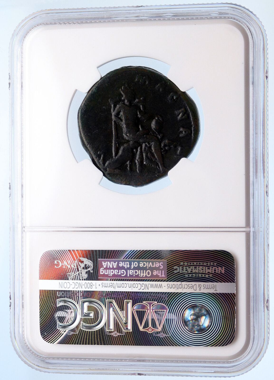 FAUSTINA II Jr. Marcus Aurelius Wife SESTERTIUS Cybele Roman Coin NGC i60212