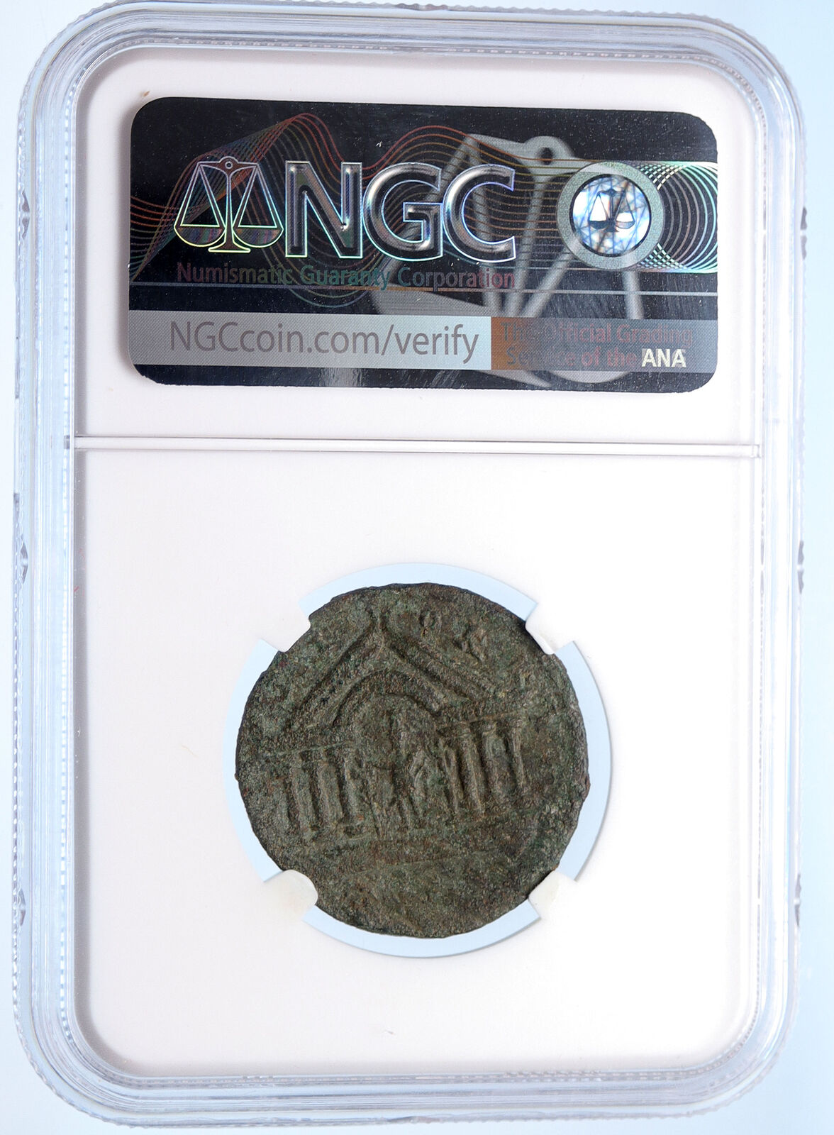 AQUILIA SEVERA Elagabalus Wife 220AD Roman Coin Tyre Phoenicia TEMPLE NGC i68158