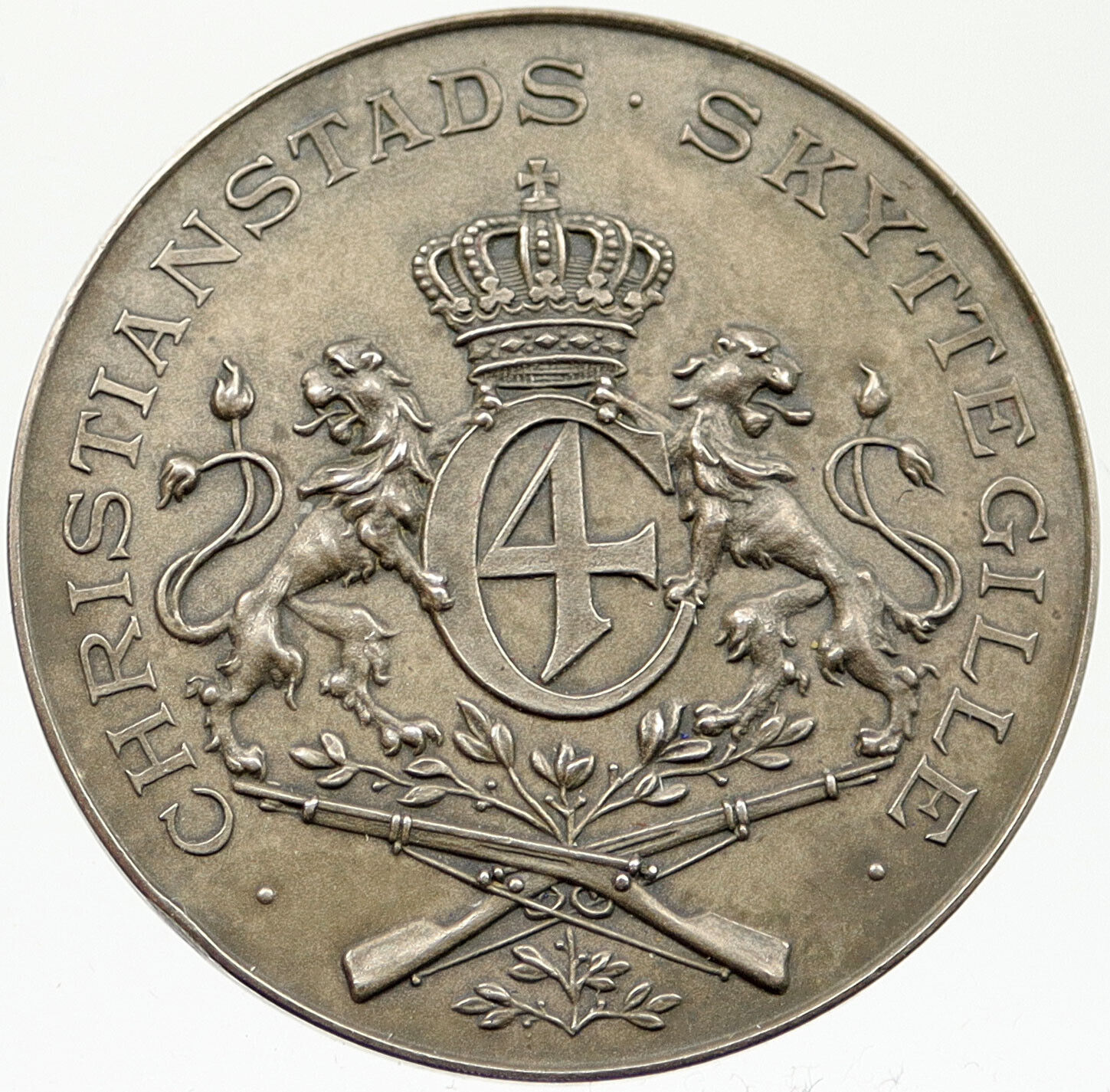 1800-1900AD SWEDEN City of Kristianstad SHOOTING FESTIVAL Silver Medal i120273
