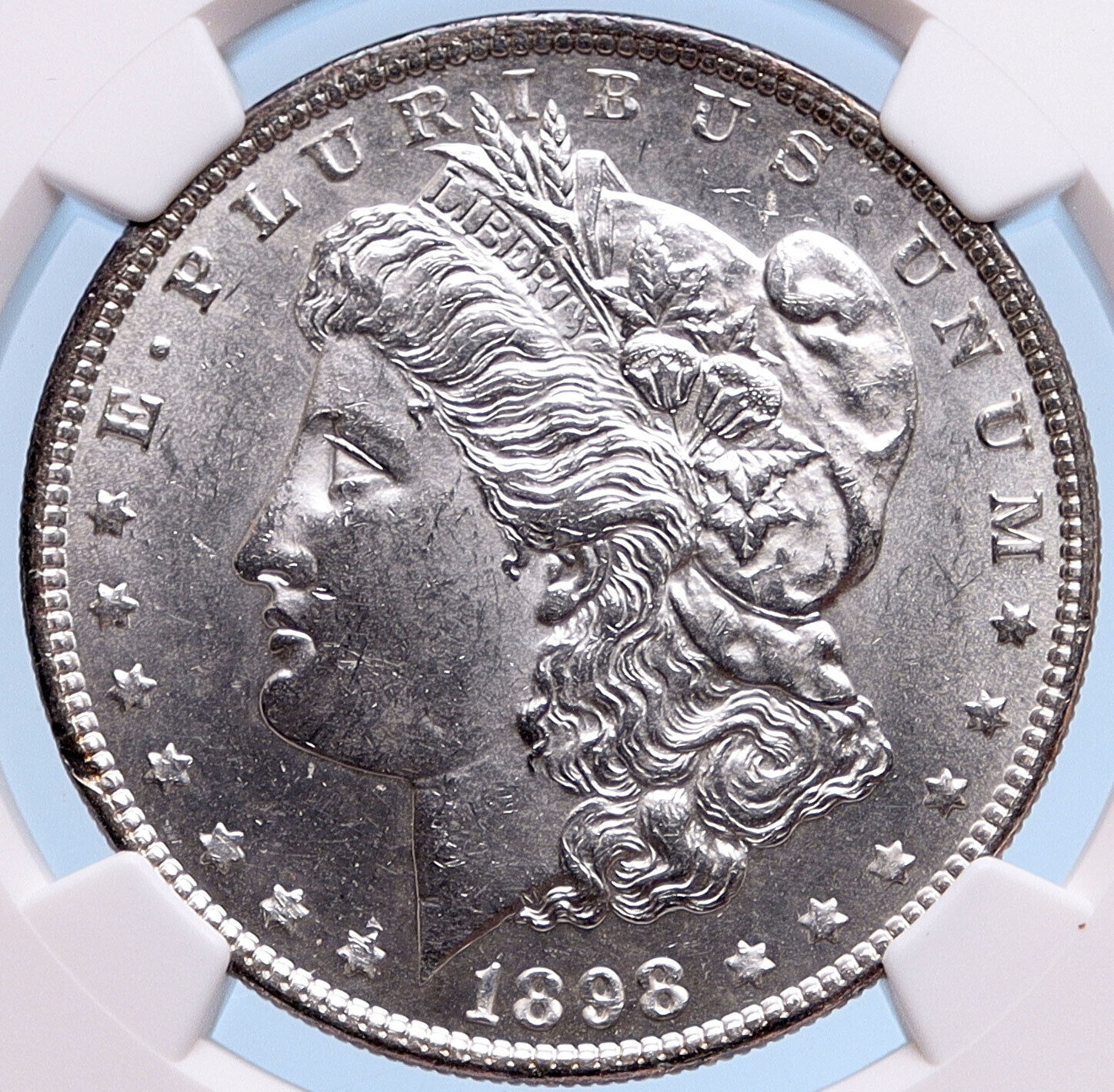 1898 MORGAN SILVER DOLLAR United States of America USA Coin NGC MS 62 i57739