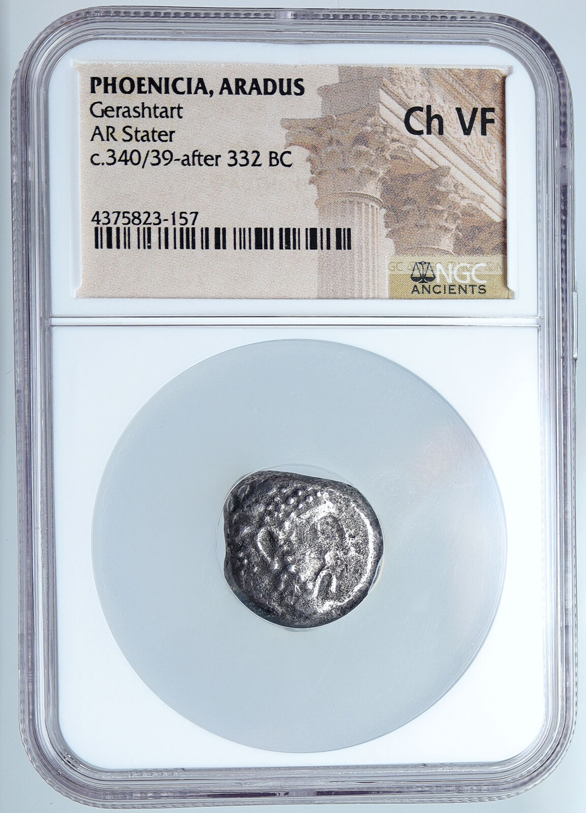 ARADOS in PHOENICIA King Gerashtart 340BC Silver Stater Greek Coin NGC i59869