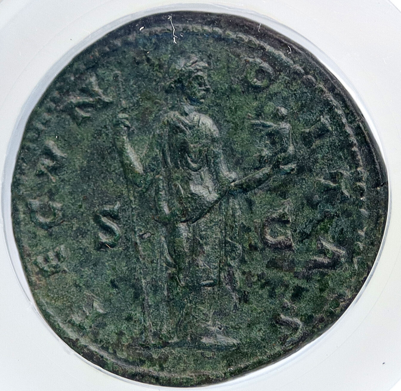 FAUSTINA II Marcus Aurelius Wife Sestertius Ancient Roman Coin NGC Ch XF i61205