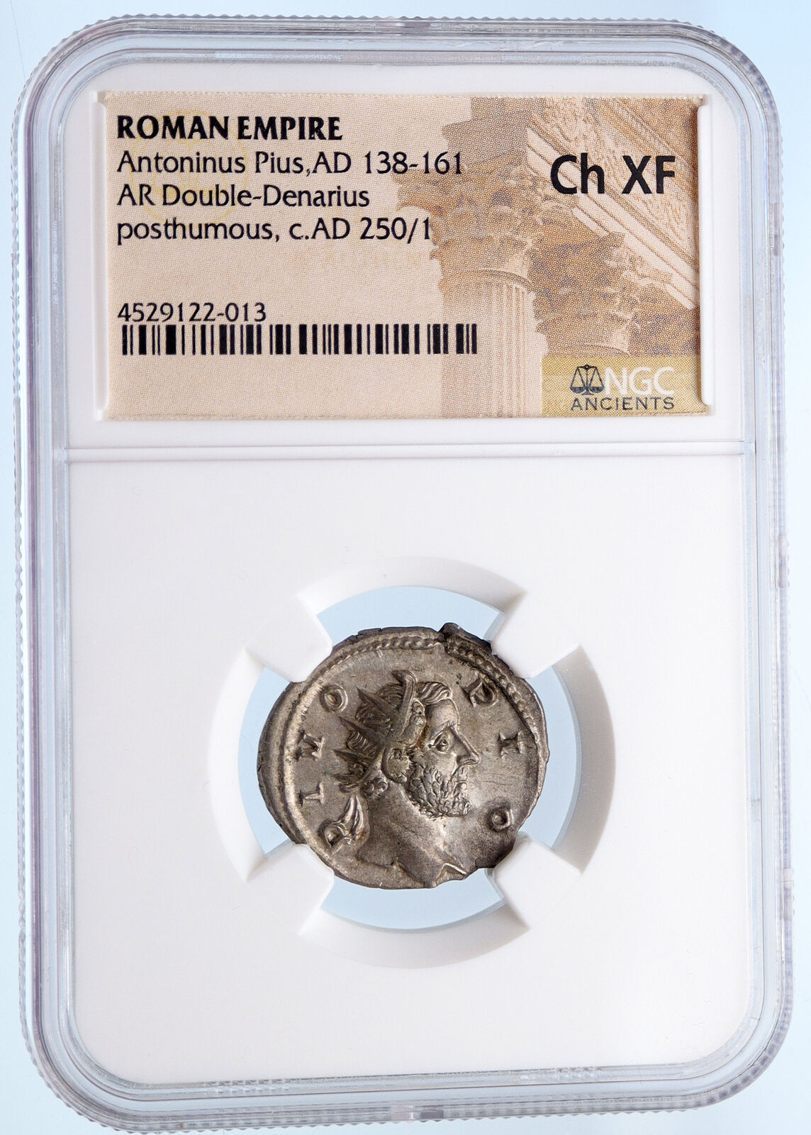 Divus ANTONINUS PIUS Consecratio RARE Silver Roman Coin Trajan Decius NGC i61921