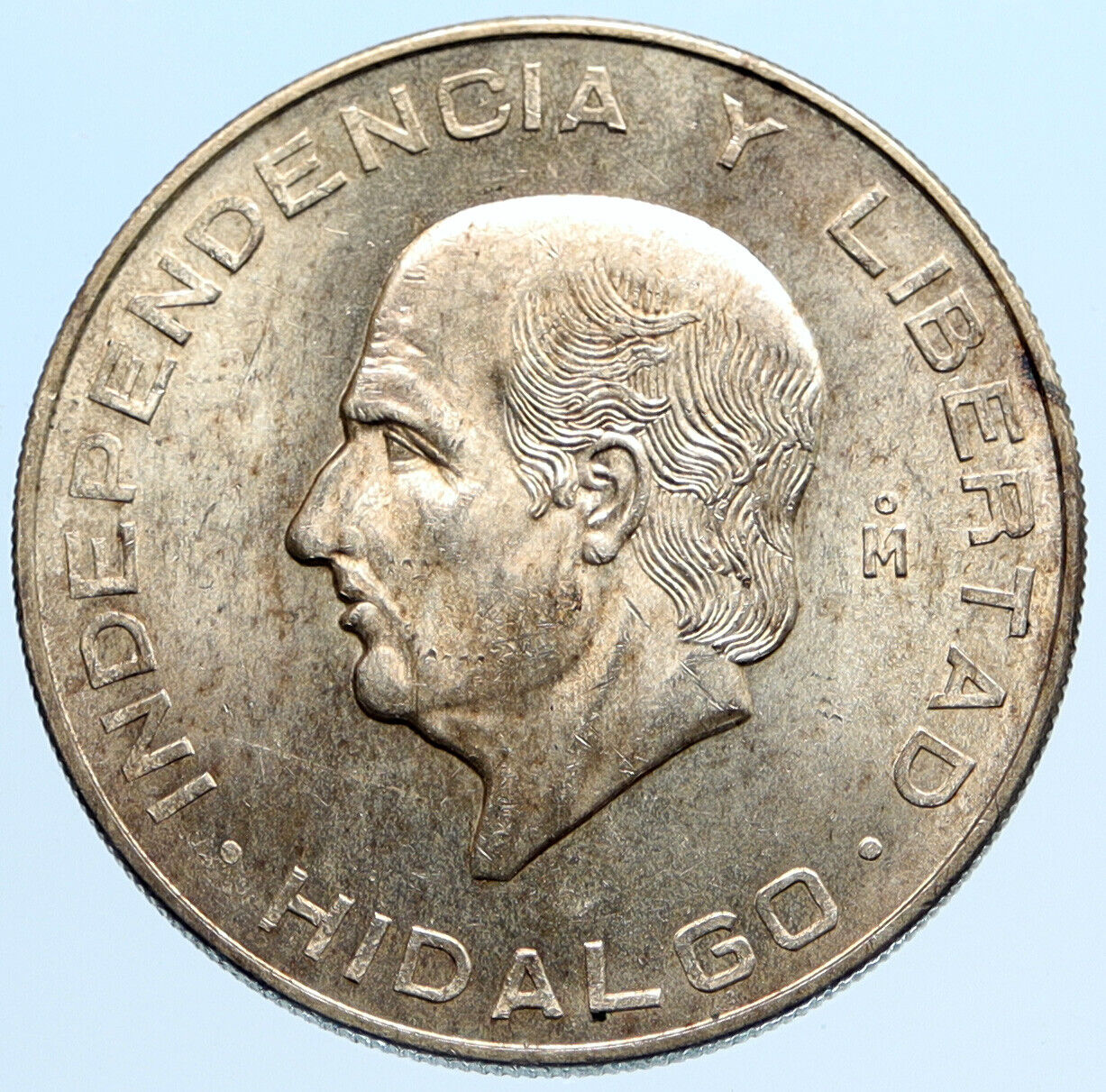 1956 MEXICO Large SILVER 10 Pesos Coin MEXICAN Independence HERO Hidalgo i96892