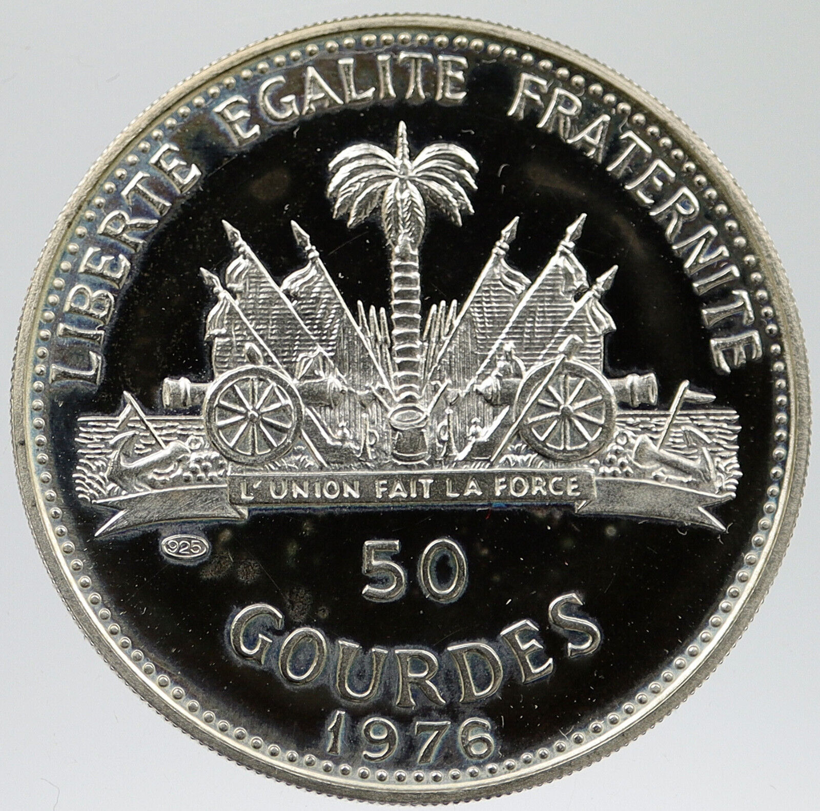 1976 HAITI Montreal Innsbruck Olympics Proof Silver 50 Gourdes Coin i120283