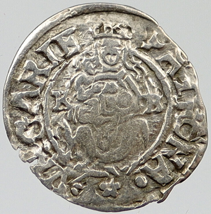 1579 HUNGARY Madonna Baby Jesus Ancient Silver Denar Coin RUDOLF II i120346