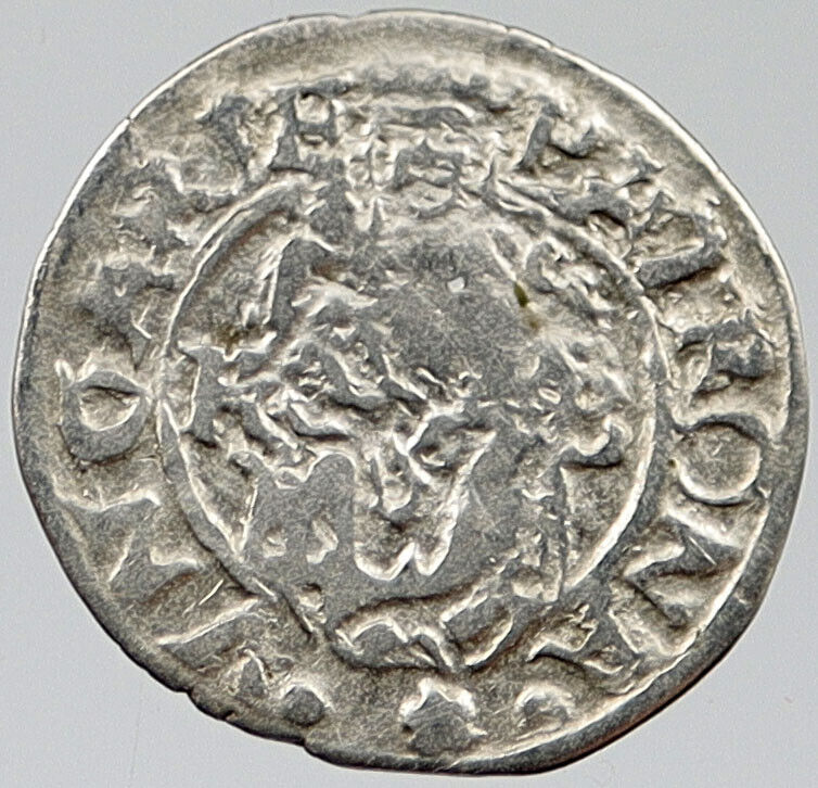 1572 HUNGARY Madonna Baby Jesus Ancient Silver Denar Coin Maximilian II i120353