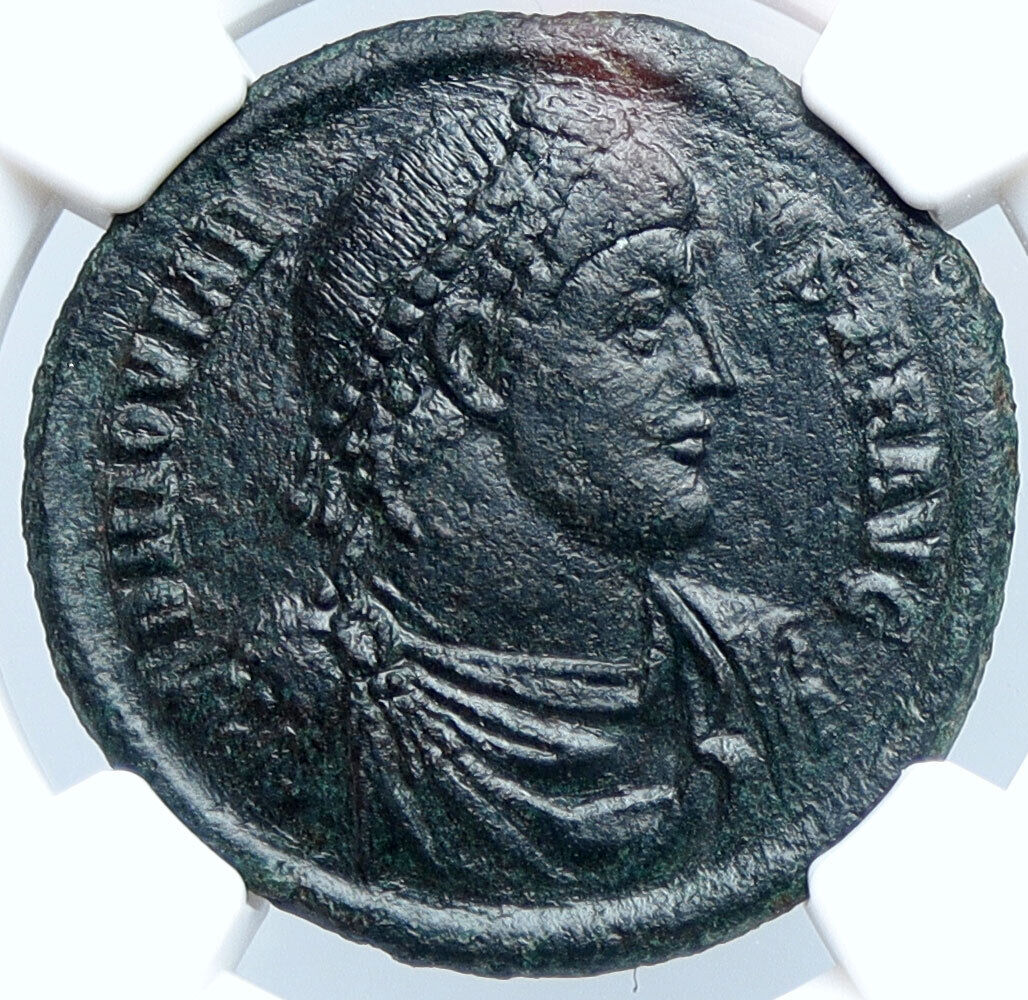 JOVIAN 363AD AE1 Large Authentic Ancient Roman Coin Chi-Rho Labarum NGC i59846